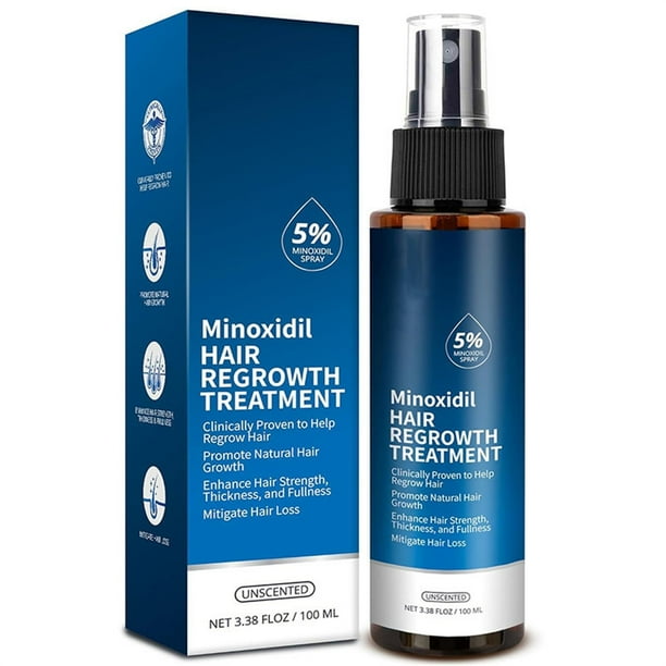 Suero para el crecimiento del cabello Essences Face con 5 % de minoxidil para hombres y mujeres: regeneración del cabello para un cabello más grueso y largo - Con biotina - Ayuda a detener el debilita
