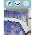 thumbnail image 4 of Blue Botanical Full Size Down Alternative Comforter,Lightweight Comforter Quilt Bedding Set with Pillow Shams Watercolor Spring Floral Oil Painting Elegant Bed Comforter Duvet Insert 78"x90", 4 of 7