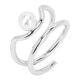 thumbnail image 5 of Anillos de perla para nudillos, elegantes y sencillos anillos de cobre para las yemas de los dedos para mujeres y niñas, oro blanco 3052., 5 of 14