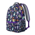 thumbnail image 3 of Snowy Owl Student Backpack Waterproof Composite Oxford Cloth, Scratch-Resistant, Cartoon Night Owl Pattern, Large Capacity Student’s School Bag with Comfortable Adjustable Straps, 3 of 5