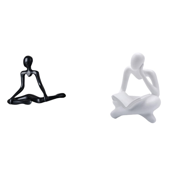 Figura de escritorio,Escultura abstracta de pensador para decoración de oficina y hogar.,Figura decorativa de escritorio,decoración minimalista para el hogar,Figura de lector