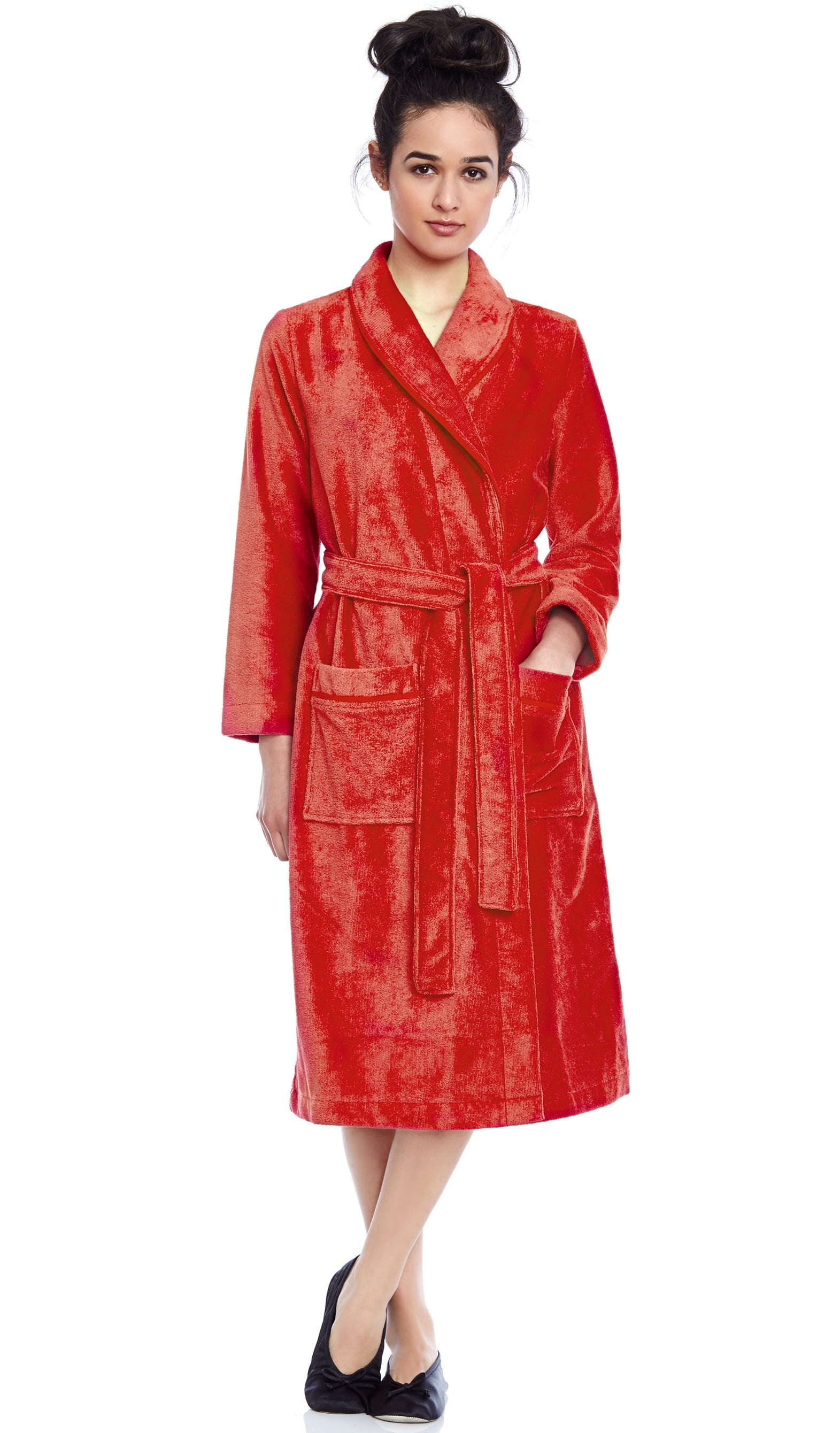 Be Relax Be Relax Short Women's Short Terry Robe Raspberry Medium