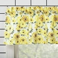 thumbnail image 3 of No. 918 Sunny Sunflower Print Semi-Sheer Rod Pocket Kitchen Curtains, 54 In X 24 In Yellow, 3 of 8