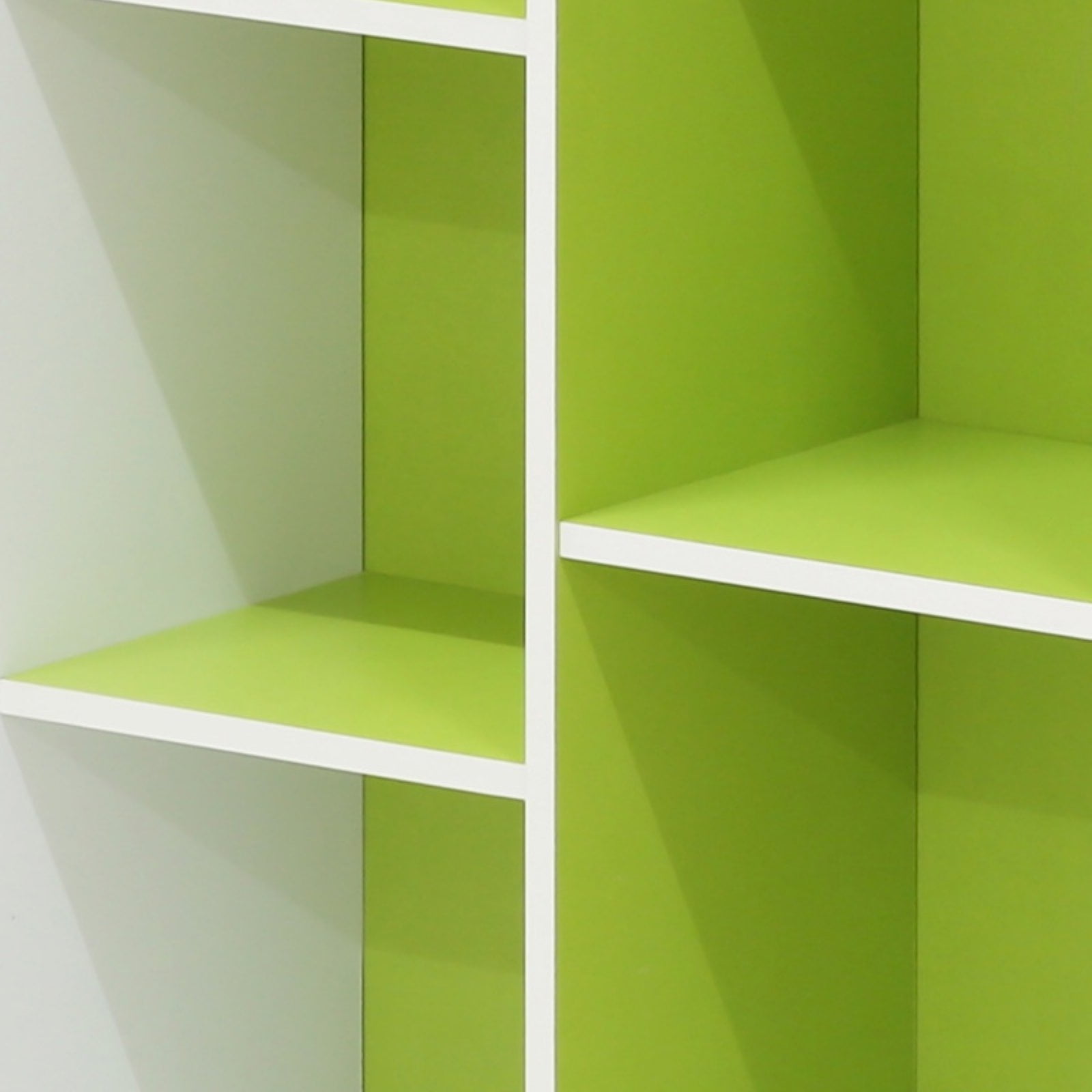 Furinno LUDER Engineered Wood 11-Cube Reversible Open Shelf Bookcase in Green