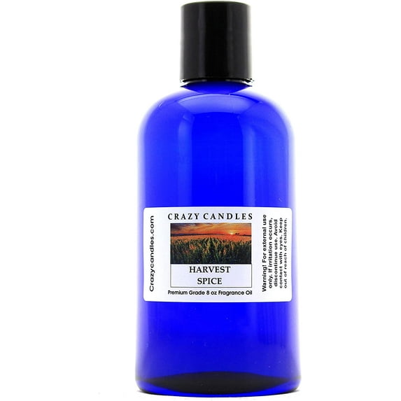 Crazy Candles 8oz Harvest Spice 8 Fl Oz Bottle (237ml) Premium Grade Scented Fragrance Oil Made in USA