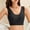Black, variant on Women U-Neck Sports Bra, Wide Strap Everyday Bralette, Seamless Elastic Support Top, Comfortable All-Day Active Underwear (Yellow,Free Size)