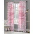 thumbnail image 3 of Pink Coastal Sheer Curtains 84 Inch Length 2 Panels Set, Summer Ocean Sea Ombre Starfish Corals Voile Window Treatment Rod Pocket Curtains Sheers Drapes for Bedroom/Living Room/Kitchen 52"x84"x2, 3 of 7
