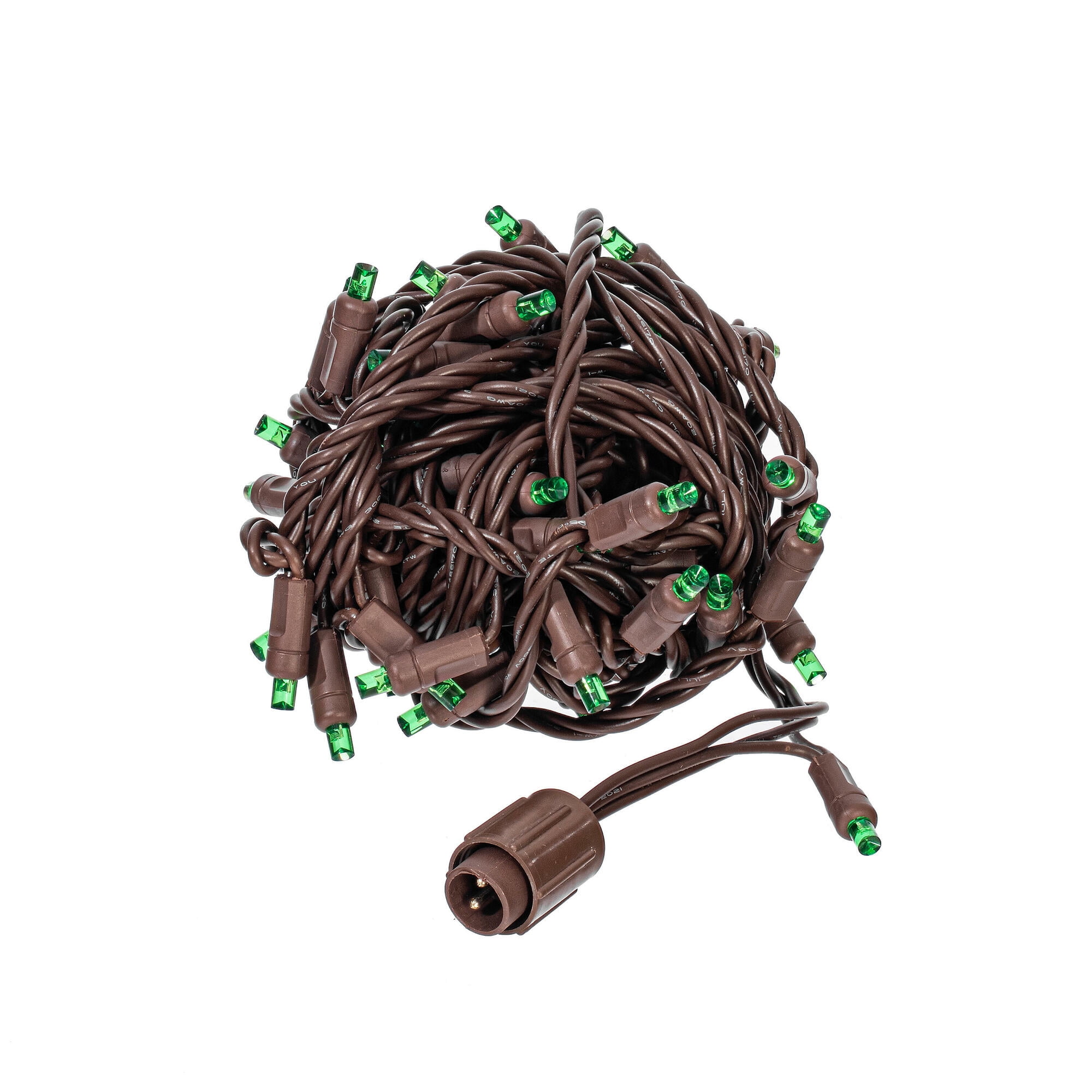 Vickerman 50 Green Wide Angle Coaxial Non-Rectified LED Light 25 Long Christmas Light Strand.