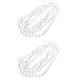 thumbnail image 1 of 2X Collar Con Cuentas Artificiales Blancas Perlas Imitativas Collar de Cadena para Mujeres, 1 of 7