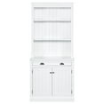 thumbnail image 4 of 83.4"Tall Bookshelf with LED Lighting, Modern Bookcase with 2 Doors and 1 Drawer,Storage Bookcase with Open Shelves for Living Room,Home Office,White, 4 of 20