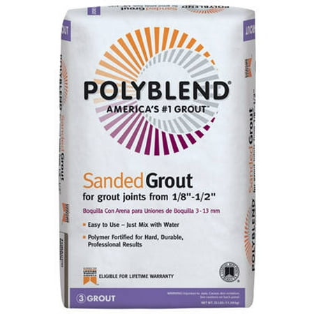 25 Lb Natural Gray Sanded Polyblend Grout 25 Lb Natural Gray Sanded Polyblend Grout