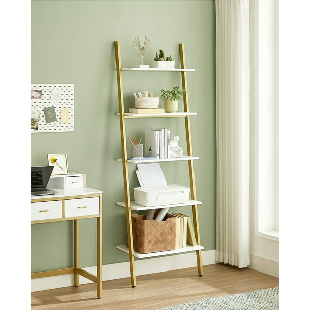 VASAGLE Ladder Shelf, 5Tier Bookshelf, Storage Rack, for Living Room