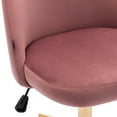 thumbnail image 4 of Duhome Elegant Lifestyle Office Chair Desk Chair Velvet Swivel Computer Task Chair with Gold Base Vanity Chair for Teen Girls, Pink, 4 of 8