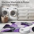 thumbnail image 5 of ODIKA 5'x7' Machine Washable Non-Slip Area Rug, Swirl Motif with Layered Ovals and Subtle Shading Contrast High Traffic Rug, Purple, 269851, 5 of 7