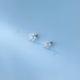 thumbnail image 4 of EOEMY 925 Sterling Solid Silver Snowflake &Beads Two-Way Wearing Stud Earrings Studs-Silver, 4 of 5