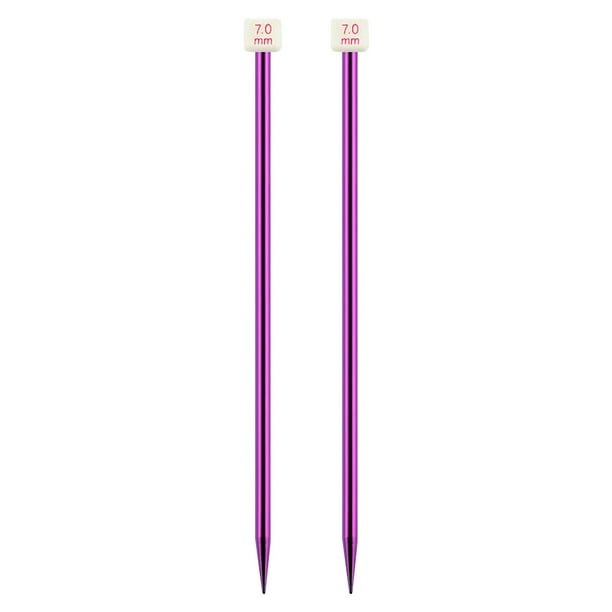 Injueey Agujas de tejer al azar de colores, suéter, de tejer de aluminio portátil, equipo de costura para manualidades DIY, suministros para el Artesanía 7.0 mm Injueey HA011745-11B
