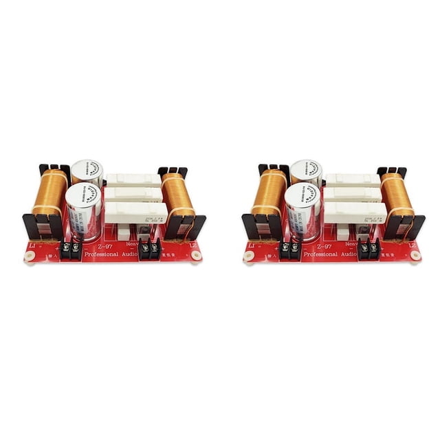 2X 550W Heavy Speaker Frequency Divider 43Hz/45Hz Subwoofer Crossover Filter HiFi DIY Car Audio Crossover Filter,2 x frequency divider,Red