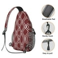 thumbnail image 3 of Vintage Checkered Sling Backpack - Retro Plaid Shoulder Bag with Spacious Compartments & Adjustable Strap - Lightweight Daypack for Hiking, Biking, Traveling, 3 of 6