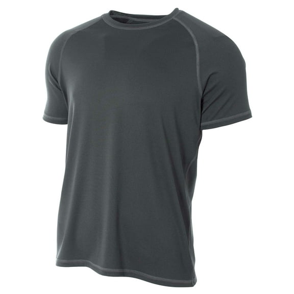 A4 Fitted Raglan with Flatlock Stitching For Men in Graphite | N3275