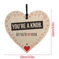 thumbnail image 5 of Dvkptbk Heart-Shaped Label Wooden Commemorative Wooden Sign Pendant Home Decor, 5 of 5