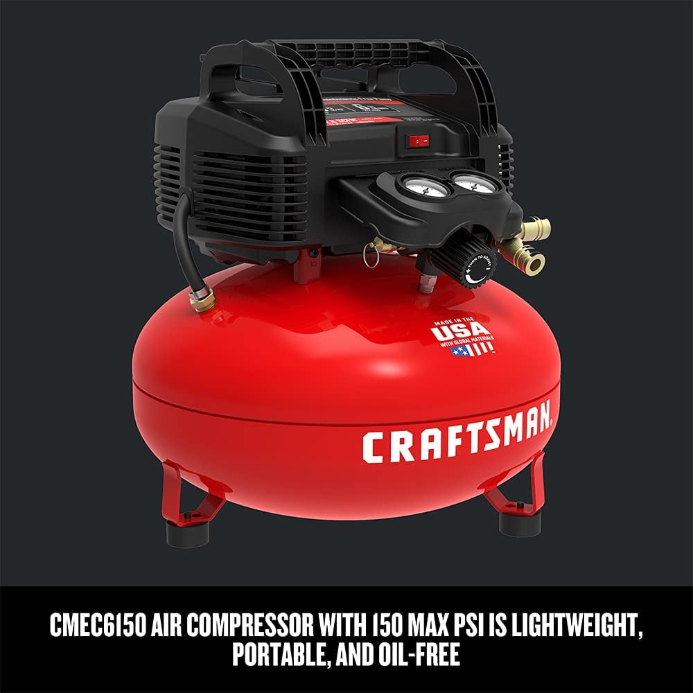 Craftsman 6 gal. Pancake Portable Brad Nailer and Air Compressor