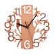 thumbnail image 1 of Reloj de pared de madera de 8,7 pulgadas de diámetro, blanco, de doble capa, ultra silencioso., 1 of 11