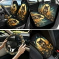 thumbnail image 2 of Yuyamidu 13 PCS Car Seat Covers Wolf Sunflowers Steering Wheel Cover Seatbelt Strap Pad Armrest Cover Pad Lip Gloss Bag Keychain Cup Coasters for SUV Truck, 2 of 6