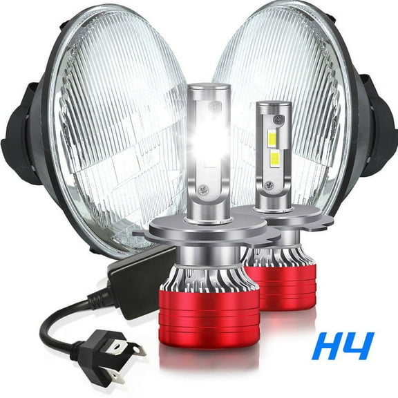 For Hummer H2 2003-2009 Pair DOT 7 inch Round Led Headlights High Low Beam