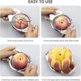thumbnail image 4 of Cortador de manzanas y descorazonador de frutas de acero inoxidable Crrynuo, pelador y cortador de manzanas 3 en 1 de acero inoxidable con 8 cuchillas para cortar frutas y verduras., 4 of 6