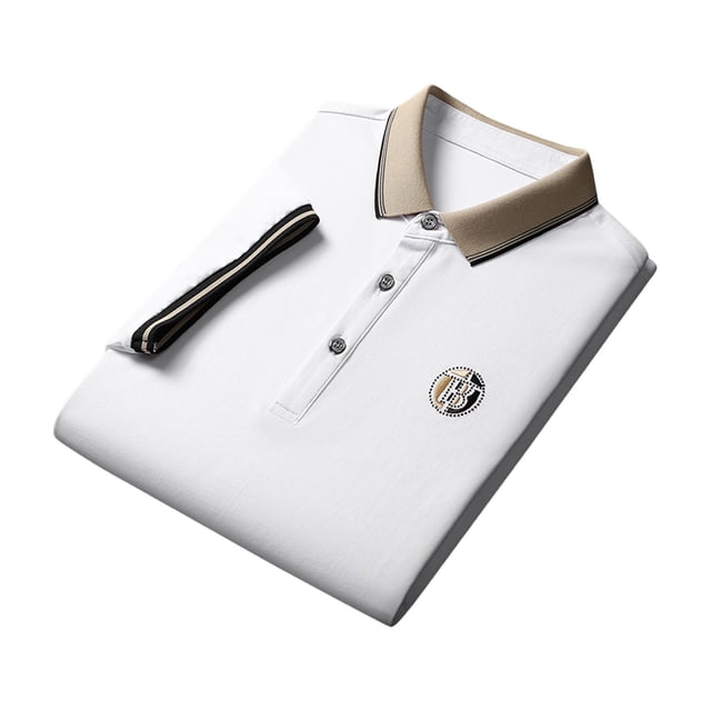 Camisa de hombre Sunnimix Cómoda Manga Corta Rugby Para Senderismo Tenis Fiesta Blanco 2XL