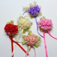 thumbnail image 3 of Duixinghas Foam Rose Flowers Bridal Bridesmaid Wrist Corsage Wedding Party Ribbon Bracelet, 3 of 7