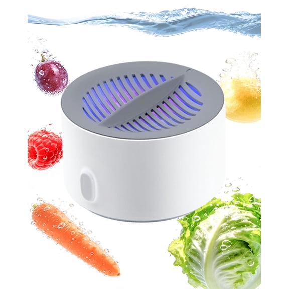 Fruit and Vegetable Cleaner - 3-Minute Clean, Fruit Washer with Electrolysis Purifier Technology, Magnetic Charging, Portable Wireless Veggie Wash for Washing Fruits, Vegetables, Rice, Meat