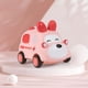 thumbnail image 3 of preciosos juguetes de coche para animales, seguridad para vehículos, niños, niñas, camión de ingeniería de inercia con ruedas, 1-3, bebé, aprendizaje ro Conejo, 3 of 9