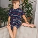 thumbnail image 4 of Fotbe Nautical Style Sailboat Pijama Estampada de 2 Piezas para Niños – Ropa de Dormir de Manga Corta Cómoda para Niños y Niñas, Camiseta y Shorts de Algodón-4X-Large, 4 of 6