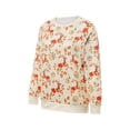 thumbnail image 2 of Seyurigaoka Christmas Women Juniors Knitted Sweater with Cartoon Elk, Snowflake Holiday Clothing, 2 of 9