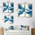 thumbnail image 4 of Designart "Journeying Through Sapphire Clouds V" Abstract Liquid Ink Framed Wall Art Set Of 2 - Modern Blue Framed Wall Art Set Of 2, 4 of 6