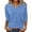 tshirts 28#Blue, variant on oqasdz Women's T Shirts Elegant V Neck Three Quarter Sleeve Knit Solid Color Tunic Top Loose Fit Blouse Casual Fashion Clothes Tshirts,Navy,XL