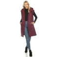 thumbnail image 1 of White Mark Women's Long Hooded Puffer Vest, 1 of 7