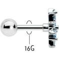 thumbnail image 4 of Body Candy 16G Womens 6mm Stainless Steel Snowflake Blues Winter Helix Jewelry 1/4, 4 of 7