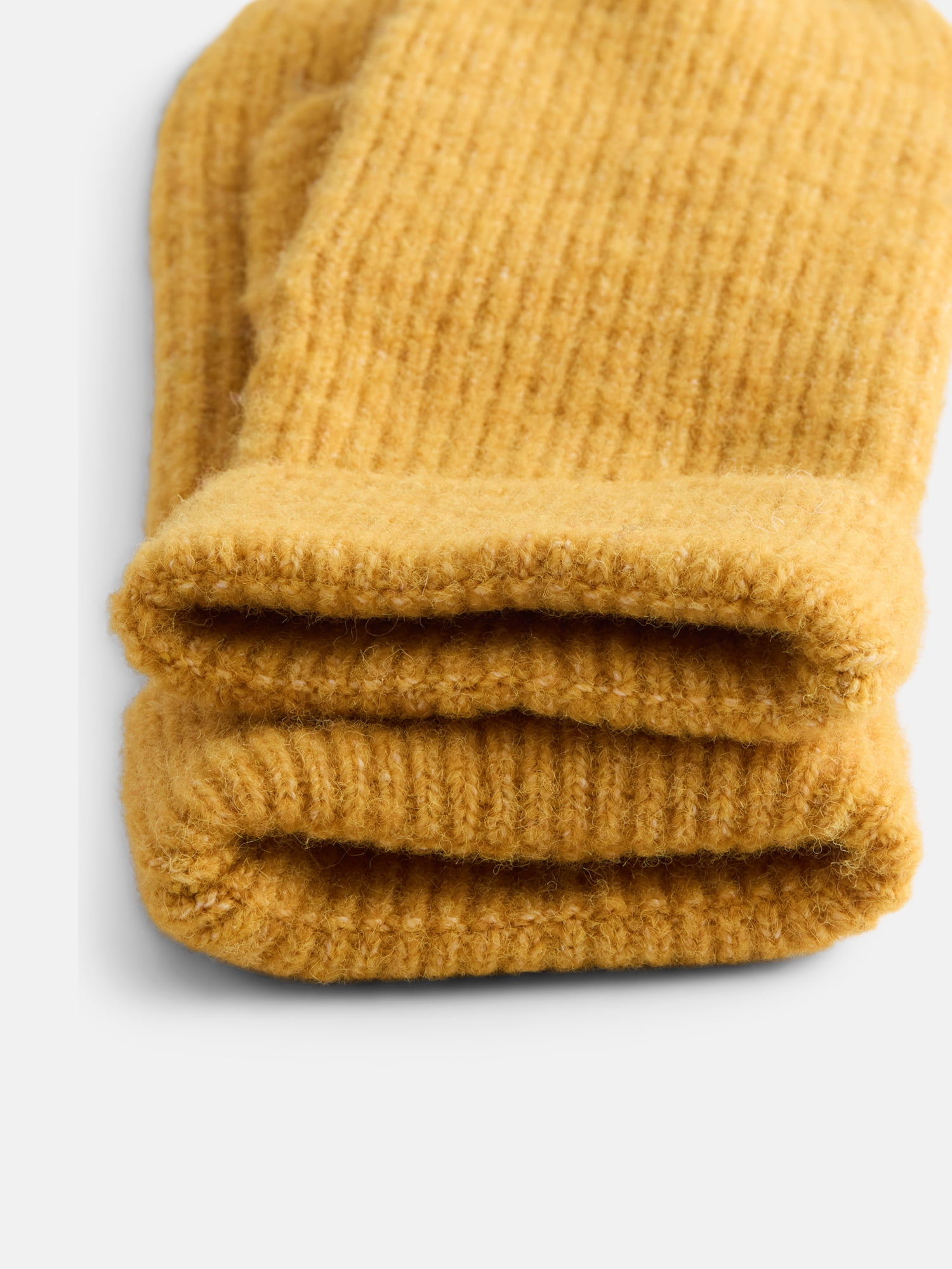 Scenario Women's Rib Mittens, Yellow Dust