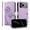 Purple, variant on TECH CIRCLE Embossed Dandelion Series Flip Wallet Phone Case for iPhone 16e (6.1", 2025) with Wrist Strap, Slim Fits and Lightweight, PU Leather Protective Folio Fold Stand Case, Purple