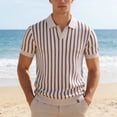thumbnail image 2 of DGMIOCS Polo Extensible Ajusté pour Homme pour Usage Quotidien Beige TG, 2 of 5