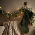 thumbnail image 4 of Velvet Christmas Stockings, Vintage Christmas Stockings, with Velvet Bow for Fireplaces, Classical Christmas Stocking, Traditional Christmas Stocking Decoration, Green, 4 of 6