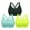 Black,Blue,Yellow, variant on DREAM SLIM Womens 3 Pack Cross Back Strappy Sports Bra Comfort Medium Impact Bralette Wireless Yoga Workout Bras