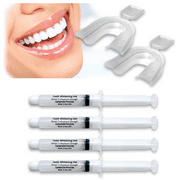 4 Always White Teeth Whitening 22% Gel Syringes! + 2 Free Thermoforming Trays! Made in USA!