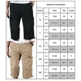thumbnail image 4 of Pantalones cortos elásticos de 3/4 de longitud larga para hombre, pantalones de tres cuartos de combate tipo cargo con cintura, 4 of 4