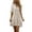 Beige, variant on Women's Collar Half Button Tiered Shirt Mini Dress, Short Sleeve Solid Linen Blend Ruffle Hem Loose Dresses for Summer Beach, Women's Gray, Sizes S-3XL