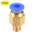 thumbnail image 1 of Conector de tubo M6 Uxcell para fijaciones de impresora 3D, para tubo de 4mm y filamento de 1.75mm 5PCS, 1 of 5