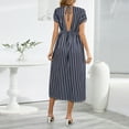 thumbnail image 4 of Birdeem Robe d'Été Bohème pour Femme à Col en V, Dos Ouvert, avec Liens, Décontractée, à Imprimé, 4 of 8