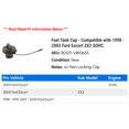 thumbnail image 2 of Fuel Tank Cap - Compatible with 1998 - 2003 Ford Escort ZX2 SOHC 1999 2000 2001 2002, 2 of 2